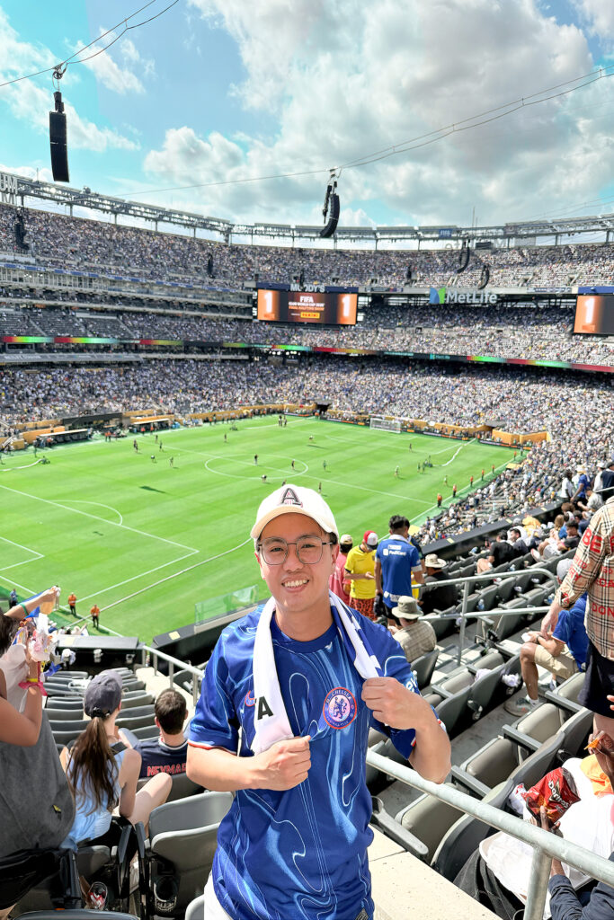 Daniel, a proud Chelsea fan, enjoyed the FIFA Club World Cup Final Chelsea vs PSG at MetLife Stadium (New Jersey- United States) on Sunday, July 13, 2025.